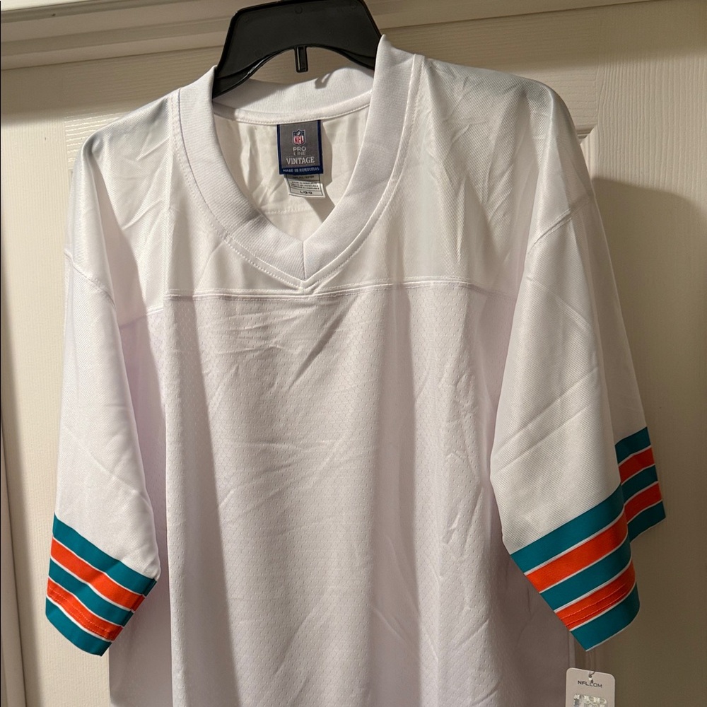 Miami Dolphins Jersey Womens Large Blank Jersey Pro Line Vintage White NWT